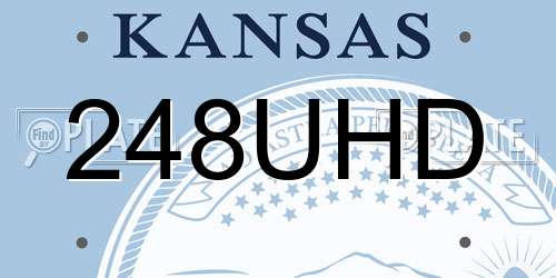 248UHD Kansas License Plate