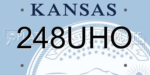 248UHO Kansas License Plate