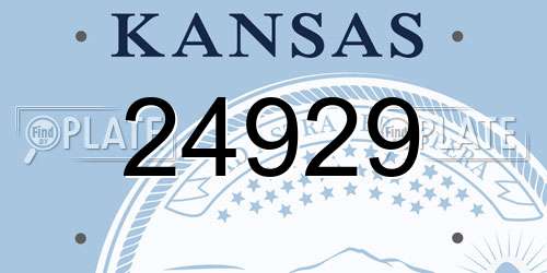 24929 Kansas License Plate