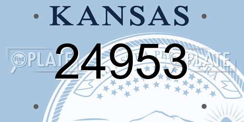 24953 Kansas License Plate