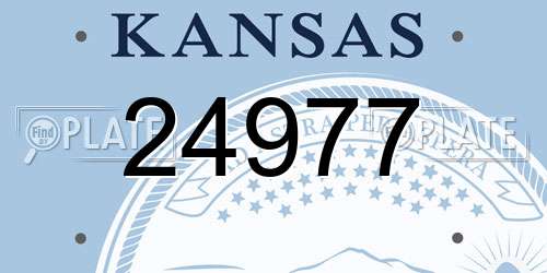 24977 Kansas License Plate