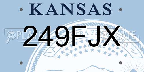 249FJX Kansas License Plate