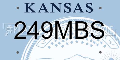 249MBS Kansas License Plate