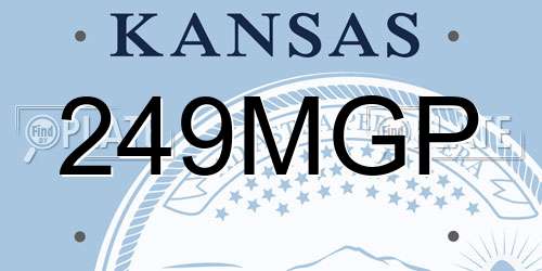 249MGP Kansas License Plate