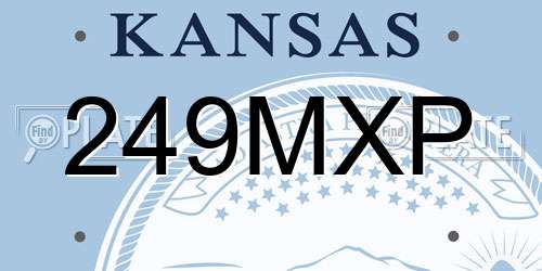 249MXP Kansas License Plate
