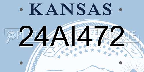 24AI472 Kansas License Plate