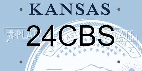 24CBS Kansas License Plate