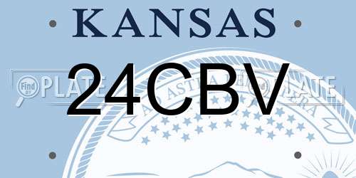 24CBV Kansas License Plate