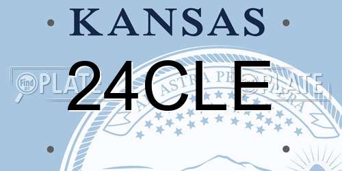 24CLE Kansas License Plate