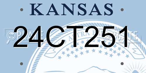 24CT251 Kansas License Plate