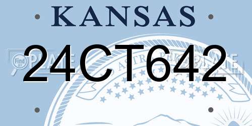 24CT642 Kansas License Plate