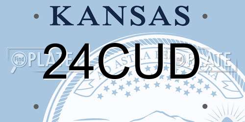 24CUD Kansas License Plate