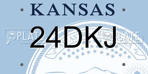 24DKJ Kansas License Plate