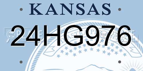 24HG976 Kansas License Plate