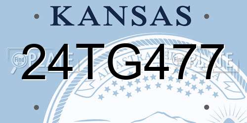24TG477 Kansas License Plate