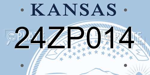 24ZP014 Kansas License Plate