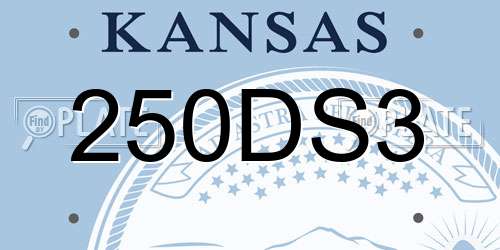 250DS3 Kansas License Plate