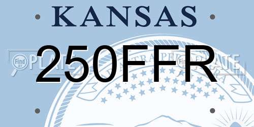 250FFR Kansas License Plate