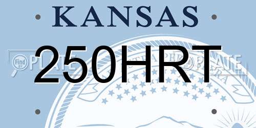250HRT Kansas License Plate