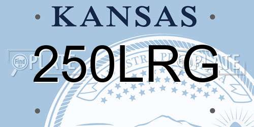 250LRG Kansas License Plate