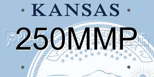 250MMP Kansas License Plate