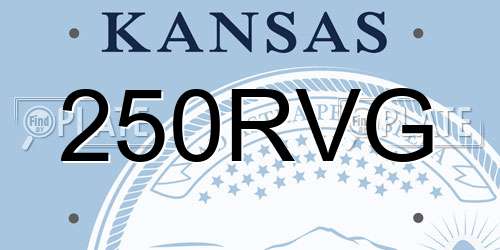 250RVG Kansas License Plate