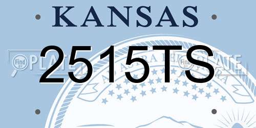 2515TS Kansas License Plate