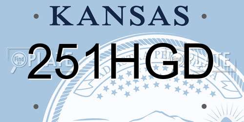 251HGD Kansas License Plate