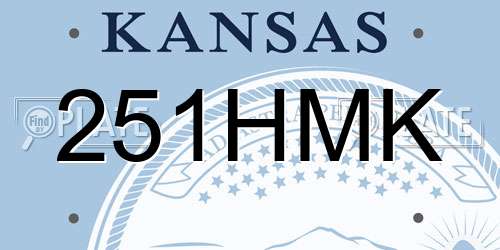 251HMK Kansas License Plate