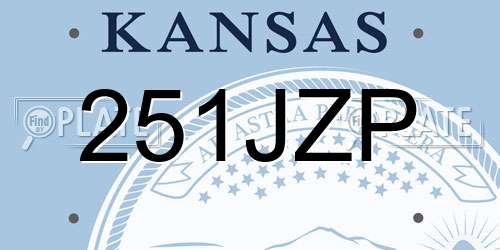 251JZP Kansas License Plate