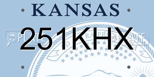 251KHX Kansas License Plate