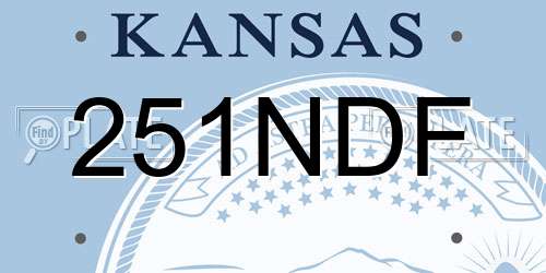 251NDF Kansas License Plate