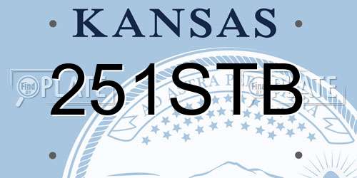251STB Kansas License Plate