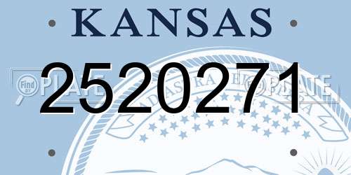 2520271 Kansas License Plate