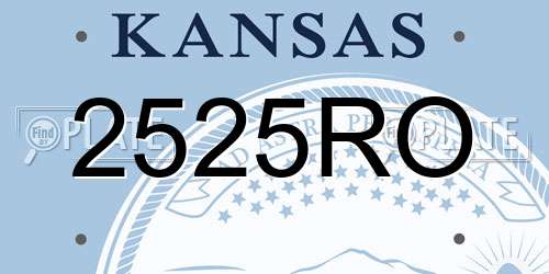 2525RO Kansas License Plate