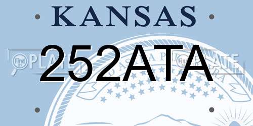 252ATA Kansas License Plate