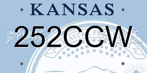 252CCW Kansas License Plate