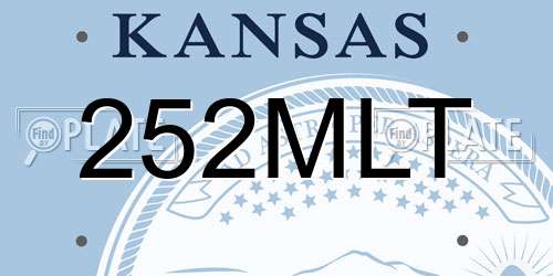 252MLT Kansas License Plate