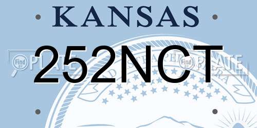 252NCT Kansas License Plate
