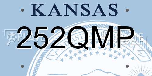 252QMP Kansas License Plate