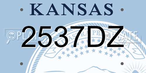 2537DZ Kansas License Plate