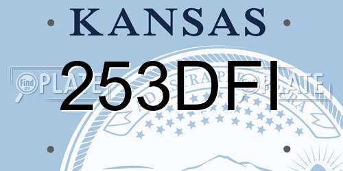 253DFI Kansas License Plate