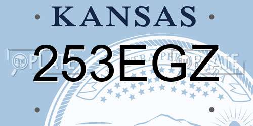 253EGZ Kansas License Plate