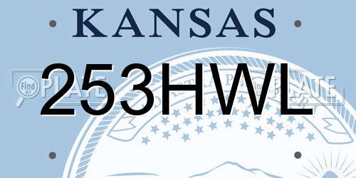 253HWL Kansas License Plate