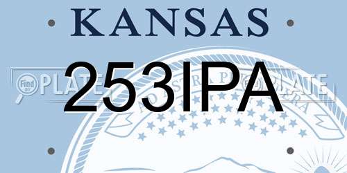 253IPA Kansas License Plate
