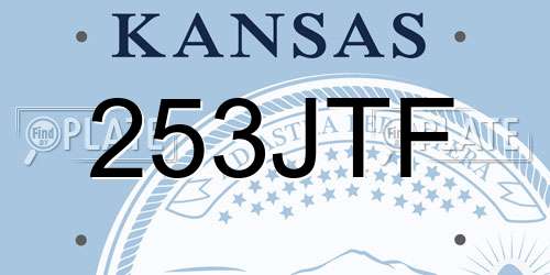 253JTF Kansas License Plate