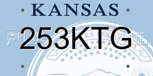 253KTG Kansas License Plate