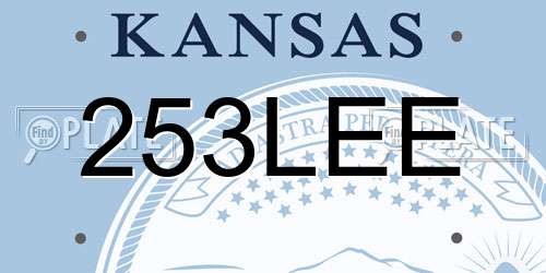 253LEE Kansas License Plate