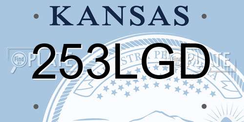 253LGD Kansas License Plate