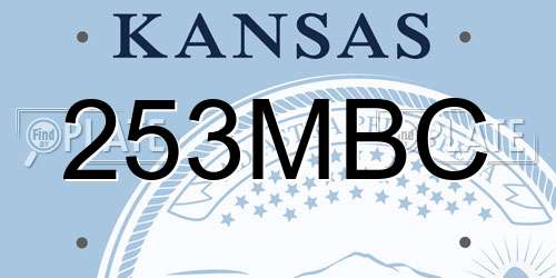 253MBC Kansas License Plate